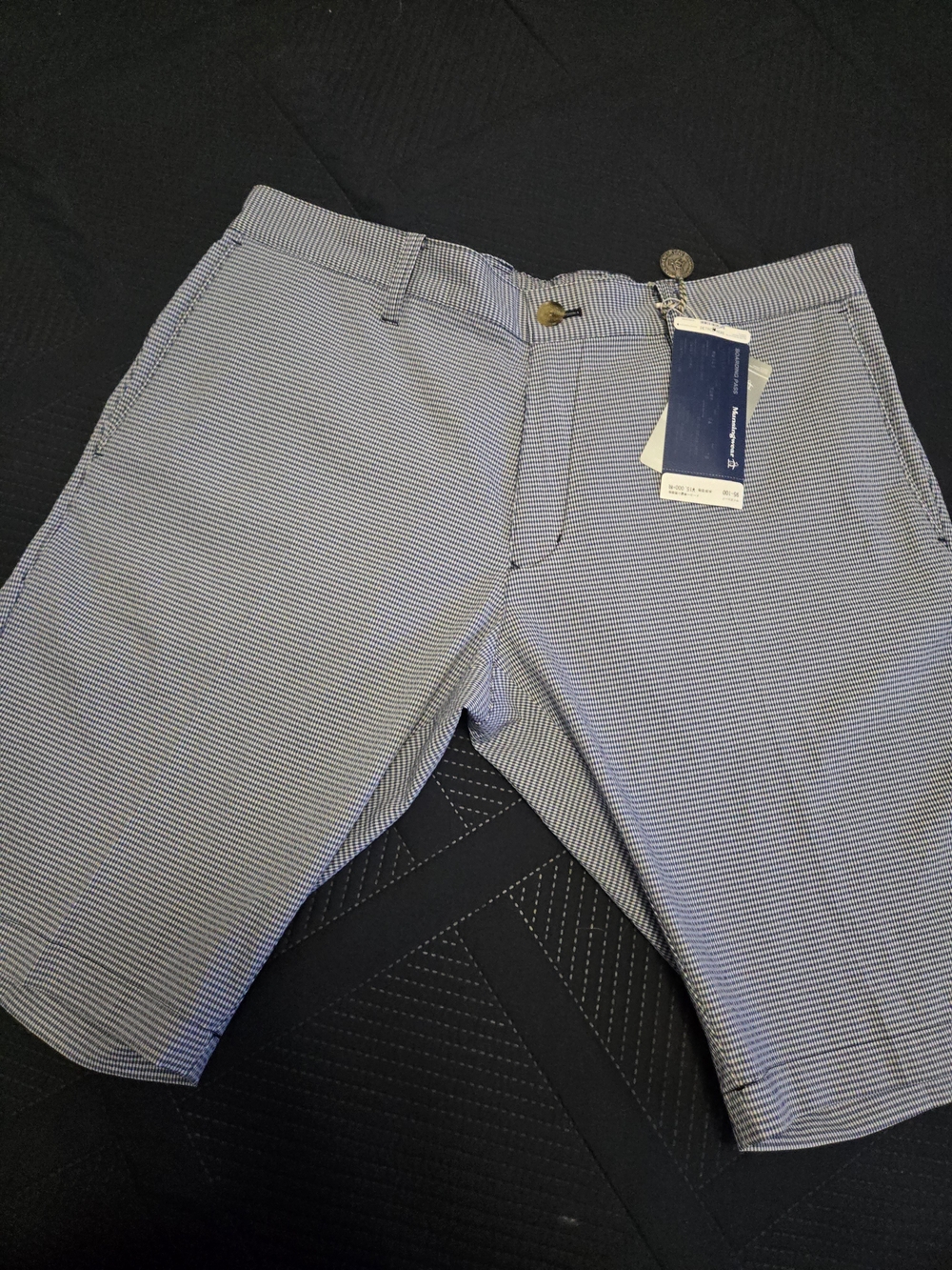 Men's Penquin  Seersucker Gingham  Shorts - Blue NWT